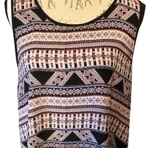Zac and Rachel Aztec design Sleeveless Blouse Size XL